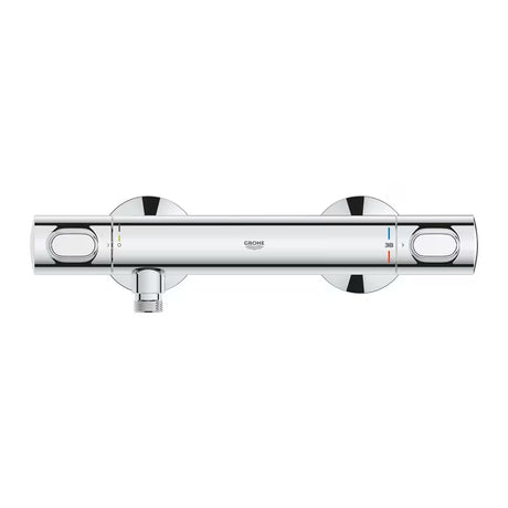Termostatska stenska armatura za tuš Grohe Precision Flow v krom izvedbi s SafeStop in EcoJoy