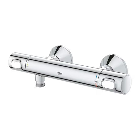 Termostatska stenska armatura za tuš Grohe Precision Flow v krom izvedbi s SafeStop in EcoJoy
