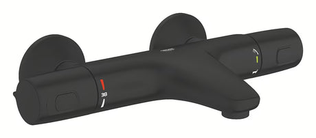 Grohe Precision Trend termostatska armatura za kad v mat črni barvi pro za stensko montažo