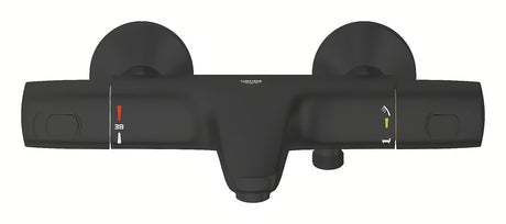 Grohe Precision Trend termostatska armatura za kad v mat črni barvi pro za stensko montažo