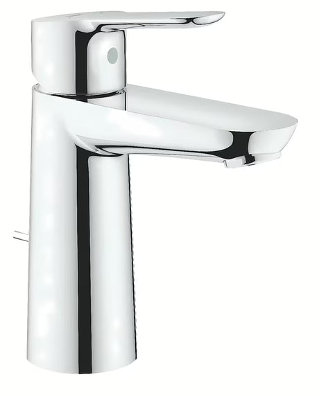 Kromirana enoročna armatura za umivalnik Grohe bauedge s pop-up odtokom