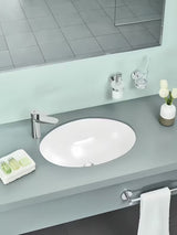 Kromirana enoročna armatura za umivalnik Grohe bauedge s pop-up odtokom