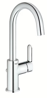 Kromirana armatura za umivalnik Grohe Project s ročnim upravljanjem in odtokom