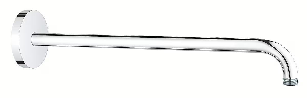 Kromiran držalo za nadglavno prho Grohe Rainshower z okroglo rozeto in dolžino 42,2 cm