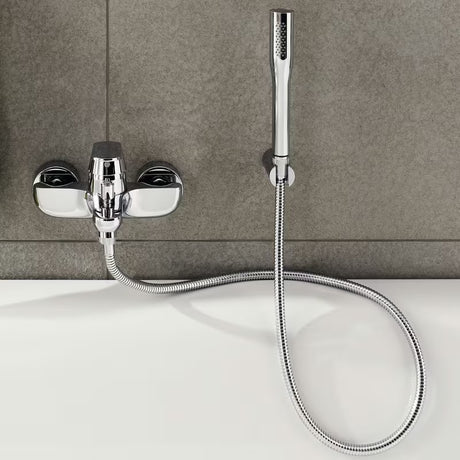 Fiksni stenski nosilec tuš ročke Grohe Rainshower v kromu z rozeto