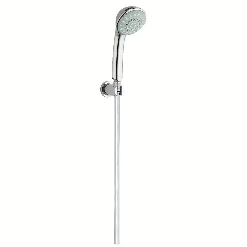 Kromiran fiksni stenski nosilec tuš ročke Grohe Rainshower z okroglo rozeto
