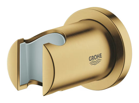 Stenski fiksni držalo ročna tuši Grohe Rainshower z okroglo rozeto v površini Brushed Cool Sunrise.