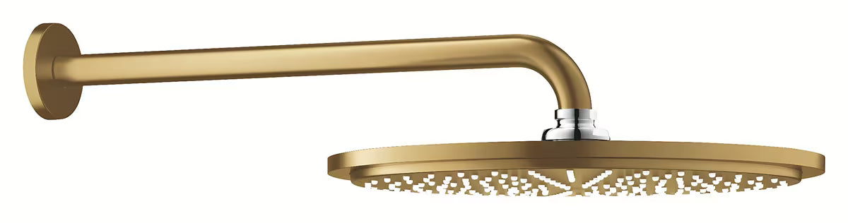 Grohe Rainshower Cosmopolitan Metal nadglavna prha 310 z držalom prhe v barvi Brushed Cool Sunrise