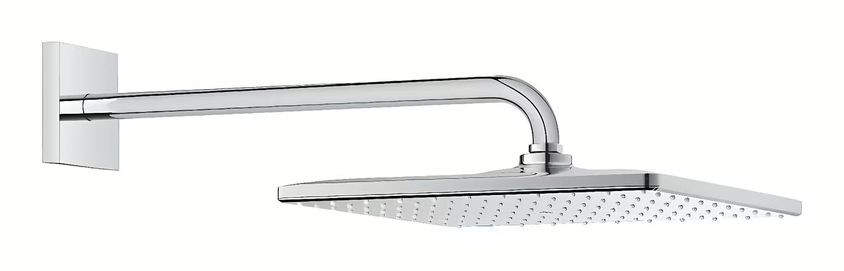 Kromirana nadglavna prha Grohe Rainshower Mono Cube s tuš ročko pro za stensko montažo