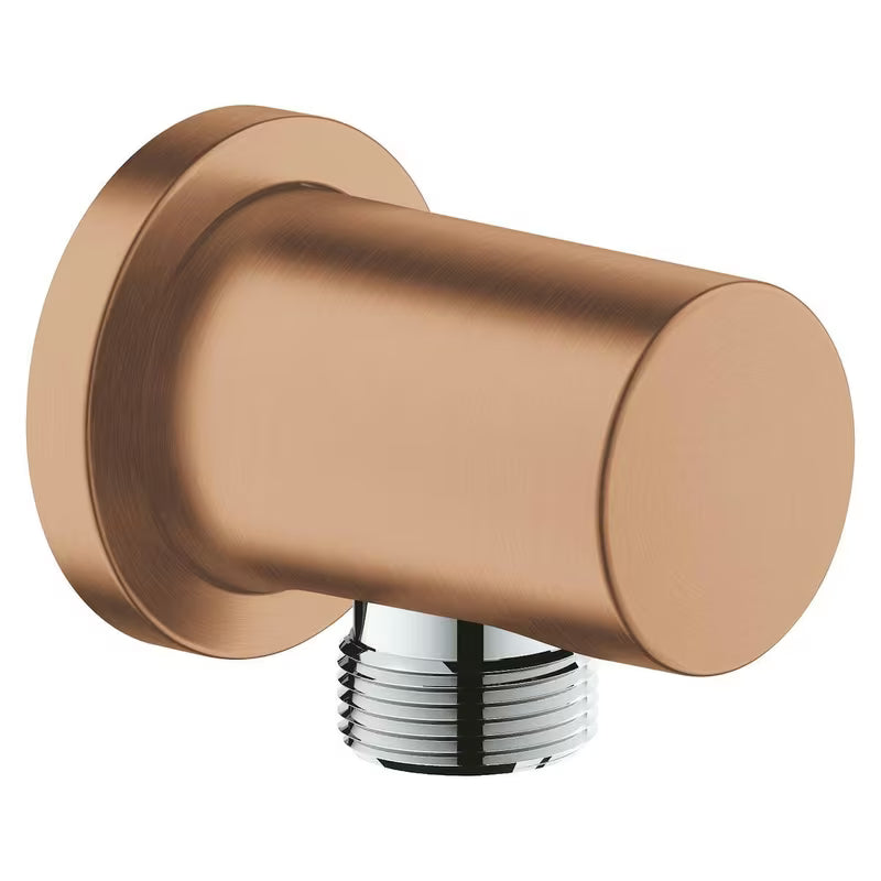 Priključek za Tuš Cev Grohe Rainshower neutral z okroglo rozeto v barvi Brushed Warm Sunset.