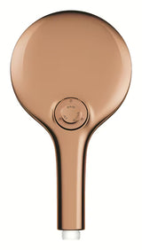 Ročna prha Grohe Rainshower 130 SmartActive v površinski obdelavi warm sunset s tremi načini curka.