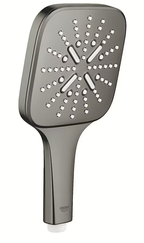 Ročna prha Grohe Rainshower 130 SmartActive Cube v brušeni barvi hard graphite
