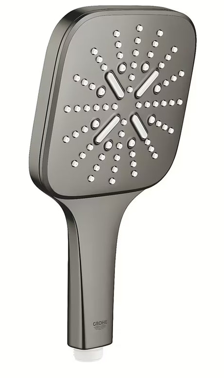 Ročna prha Grohe Rainshower 130 SmartActive Cube v brušeni barvi hard graphite