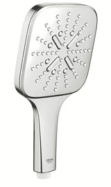 Ročna prha Grohe Rainshower 130 SmartActive Cube v izvedbi supersteel s tremi načini curka.