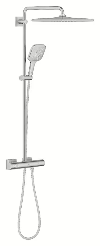 Grohe Rainshower System tušni sistem s termostatsko armaturo v izvedbi supersteel