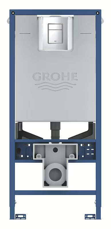 Podometni splakovalnik za WC Grohe Rapid SLX z montažnim okvirjem in splakovalno tipko Skate Cosmopolitan S