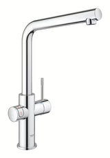 Kromirana armatura za pomivalno korito Grohe Red Duo z L-izlivom pro za takojšnjo vrelo vodo