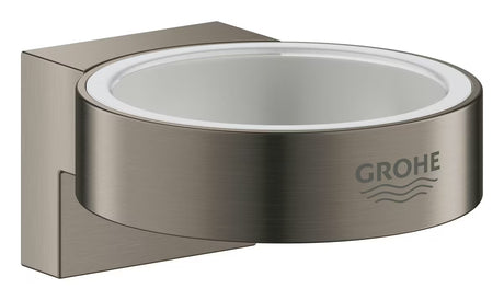 Stenski držalo za kozarec Grohe Selection brez kozarca v izvedbi krtačen hard graphite