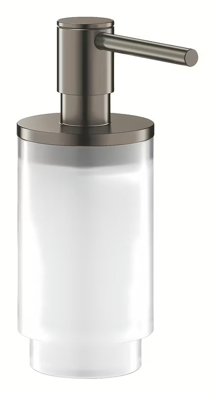 Dozirnik za Milo Grohe Selection v izvedbi Brushed Hard Graphite iz stekla in kovine