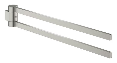 Dvojni vrtljiv držalo za brisače Grohe Selection v izvedbi supersteel s skritim pritrjevanjem