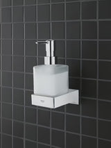 Kromiran dozirnik za tekoče milo Grohe Selection Cube brez držala s stekleno posodico