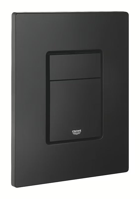 Upravljalna splakovalna tipka Grohe Skate Cosmopolitan v izvedbi phantom black z mat površino