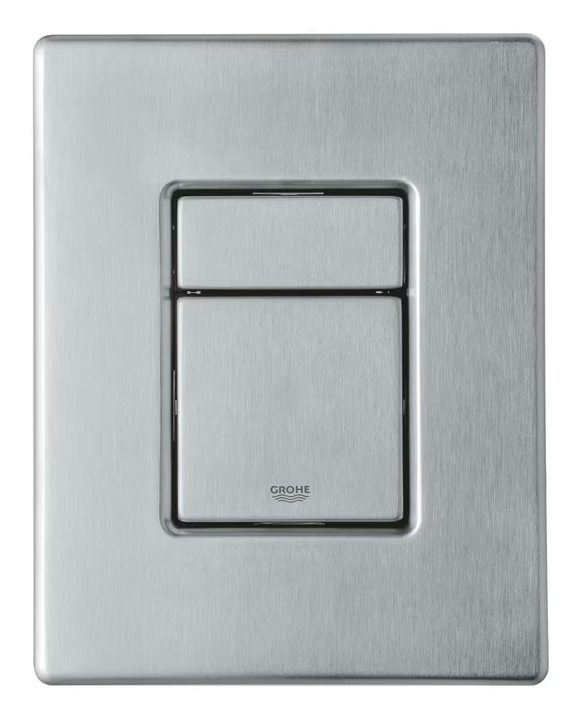 Aktivirna tipka Grohe Skate Cosmopolitan od plemenitog čelika s dvokoličinskim ispiranjem i skrivenim pričvršćenjem