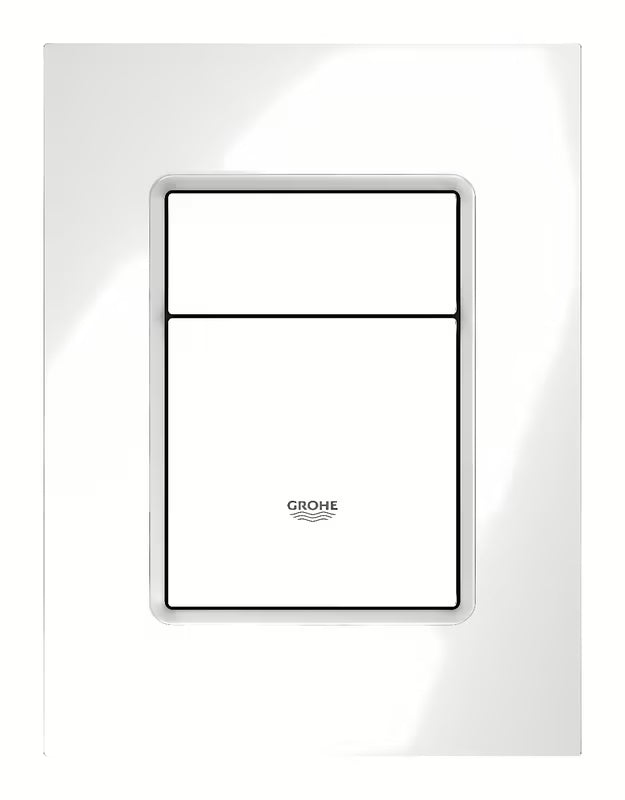 Bel splakovalni tipka Grohe Skate Cosmopolitan S v izvedbi Alpine White pro podometne splakovalniki