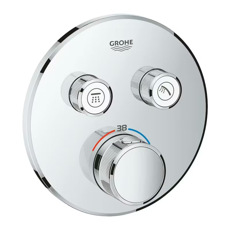Kromirana podometna termostatska armatura za tuš Grohe Grohtherm smartcontrol z upravljanjem smartcontrol
