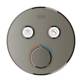 Podometna termostatska armatura za tuš Grohe Grohtherm smartcontrol v izvedbi brushed hard graphite.