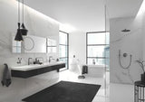 Podometna termostatska armatura za tuš Grohe Grohtherm smartcontrol v izvedbi brushed hard graphite.