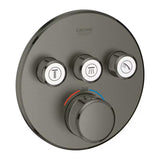 Podometna termostatska armatura za tuš Grohe Grohtherm smartcontrol v izvedbi brushed hard graphite