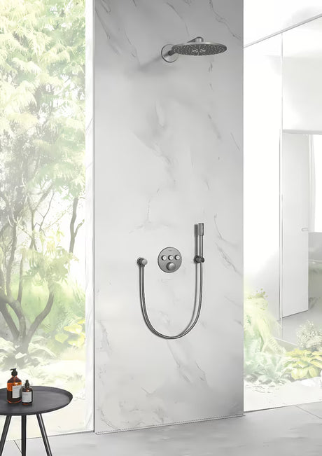 Podometna termostatska armatura za tuš Grohe Grohtherm smartcontrol v izvedbi brushed hard graphite