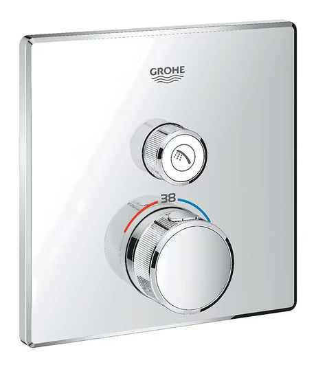 Kromirana podometna termostatska armatura za tuš Grohe Grohtherm smartcontrol s tipkovnim upravljanjem smartcontrol