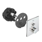Kromirana podometna termostatska armatura za tuš Grohe Grohtherm smartcontrol s tipkovnim upravljanjem smartcontrol