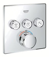 Podometna termostatska armatura za tuš Grohe Grohtherm smartcontrol v krom izvedbi.