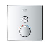 Podometna termostatska armatura za tuš Grohe Smart Control v krom izvedbi z upravljanjem smartcontrol.