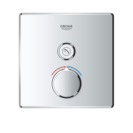 Podometna termostatska armatura za tuš Grohe Smart Control v krom izvedbi z upravljanjem smartcontrol.