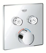 Podometna armatura za tuš Grohe Smart Control v krom izvedbi z upravljanjem smartcontrol in dvema izhodoma.