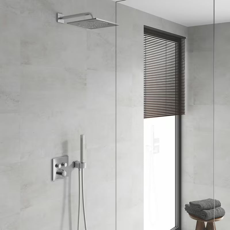 Podometna armatura za tuš Grohe Smart Control v krom izvedbi z upravljanjem smartcontrol in dvema izhodoma.
