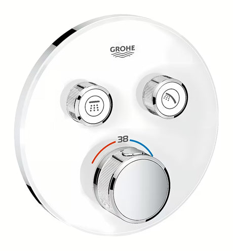 Grohe Grohtherm smartcontrol podometna termostatska armatura za tuš v izvedbi Moon White