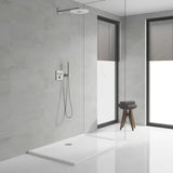 Podometna termostatska armatura za tuš Grohe Grohtherm smartcontrol v izvedbi Moon White z upravljanjem smartcontrol.
