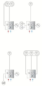 Podometna termostatska armatura za tuš Grohe Grohtherm smartcontrol v barvi Moon White s tremi ventili