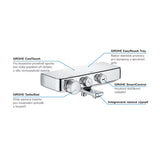 Kromirana termostatska armatura za kad Grohe Grohtherm smartcontrol pro preklapljanje med kadjo in prho