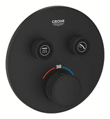 Podometna armatura za tuš Grohe smartcontrol v izvedbi phantom black s tipkovnim upravljanjem