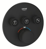 Podometna armatura za tuš Grohe smartcontrol v izvedbi phantom black s tipkovnim upravljanjem