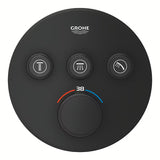 Podometna armatura za tuš Grohe smartcontrol v izvedbi phantom black s tipkovnim upravljanjem