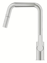 Armatura za Pomivalno Korito Grohe Start 2021 v izvedbi supersteel z visokim vrtljivim izlivom in izvlečno prho.