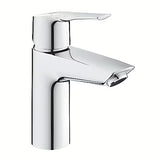 Kromirana enoročna armatura za umivalnik Grohe Start s click-clack-odtokom z varčnim perlatorjem Grohe EcoJoy