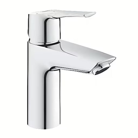 Kromirana enoročna armatura za umivalnik Grohe Start z varčevanjem vode in klik-klak odtokom